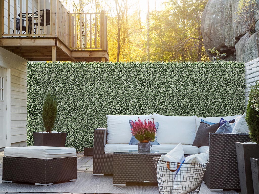 OUTDOOR PRIVACY WITH ARTIFICIAL HEDGES